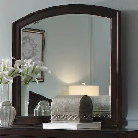 Arch Top Dressing Chest Mirror with Bevel